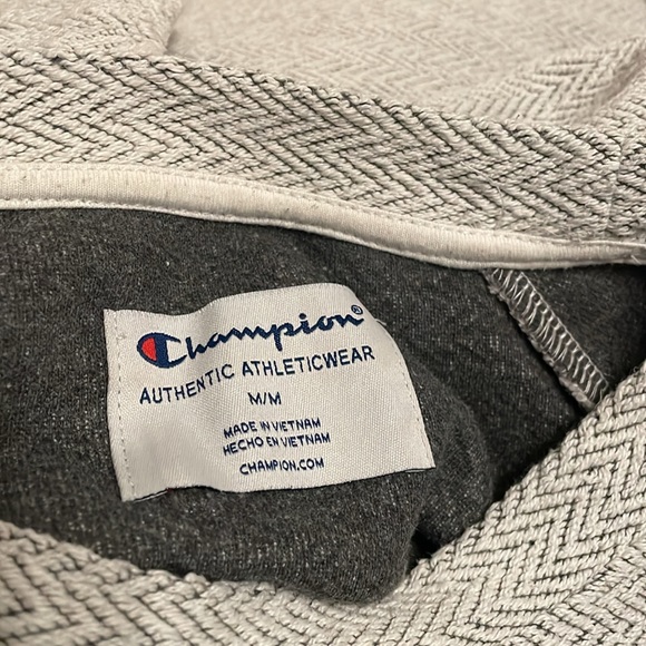 Champion light gray/black patterned crewneck sweatshirt - Picture 4 of 4